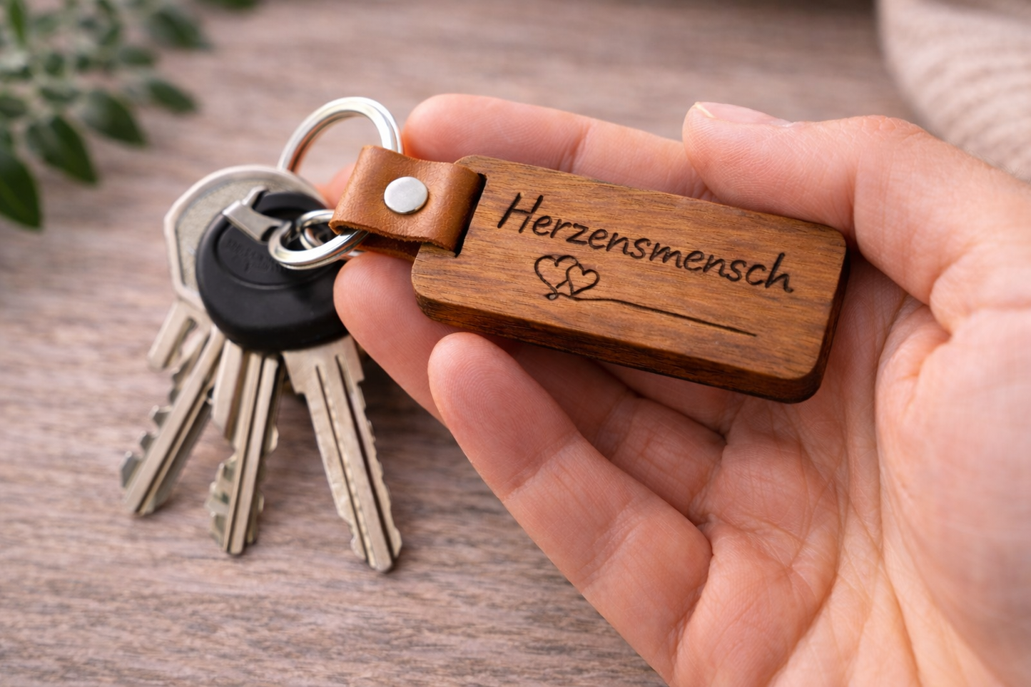 Schlüsselanhänger Holz
